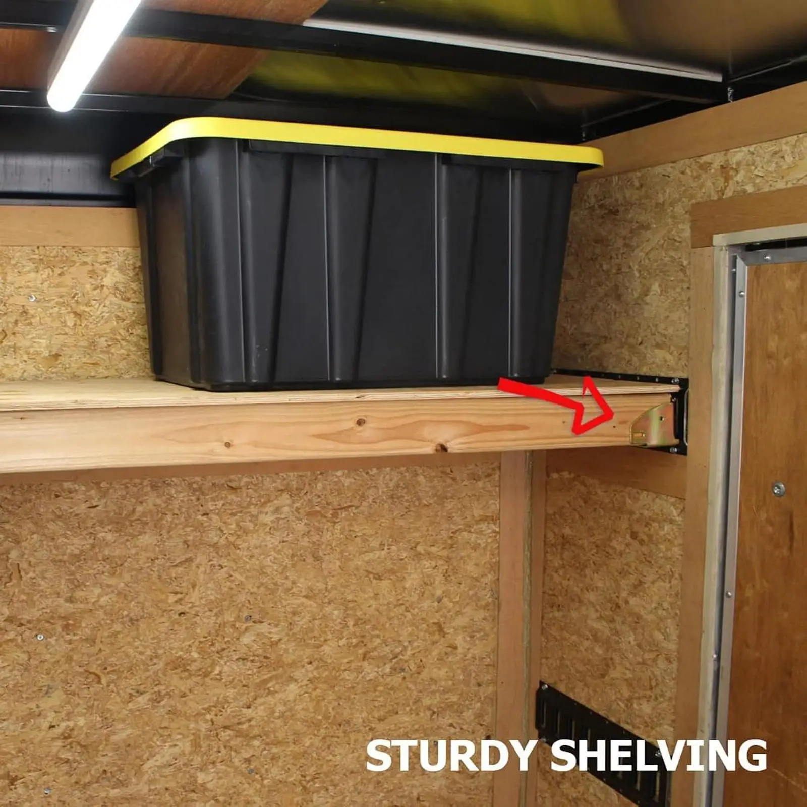 

E Track Wood Beam End Sockets Iron Material Easy Install Lumber Storage Bracket for Trailer Shelf