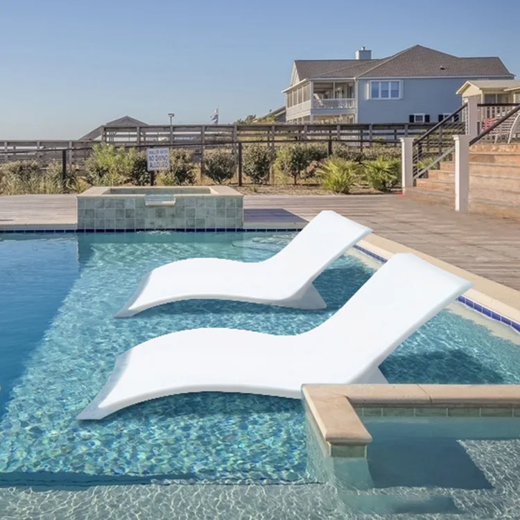 

Wave hotel swimming pool water leisure chair plastic outdoor beach chair dew waterproof and sunscreen