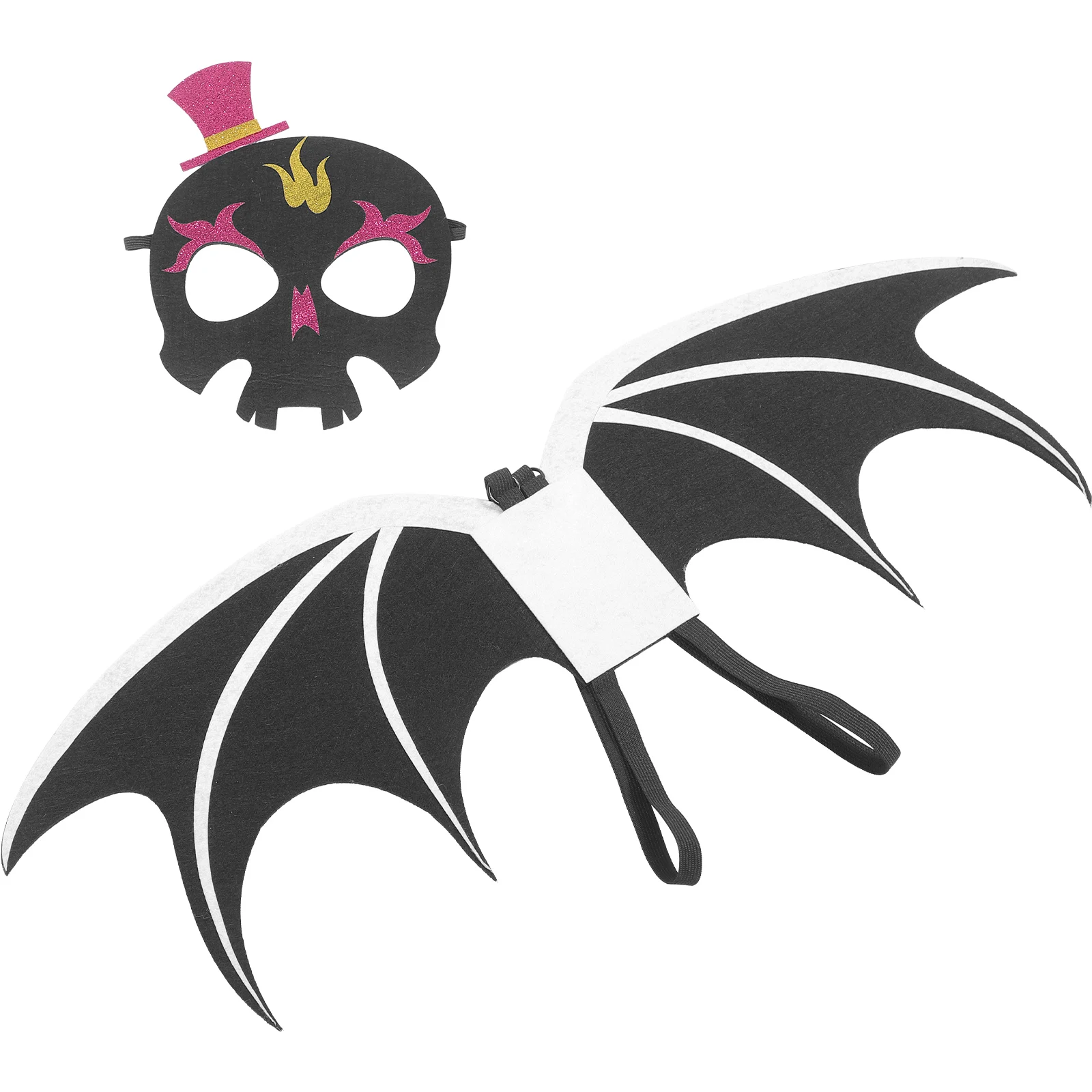 

1 Set Halloween Mask Wings Costume Accessories Set Durable Non-Woven Fabric Horns Cosplay Props For Carnival Party