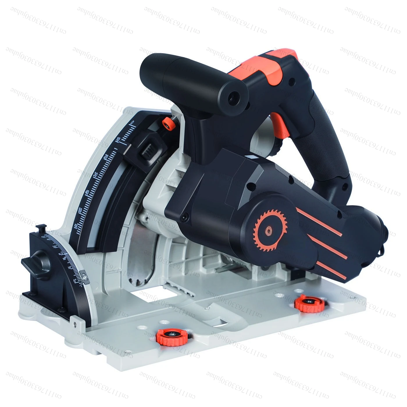 110V SJ-55 Brushless Track Saw 2KW 55mm Depth 6470RPM 6-Speed Plunge Saw for Wood Aluminum Plastic Dust Free with Quick Safety
