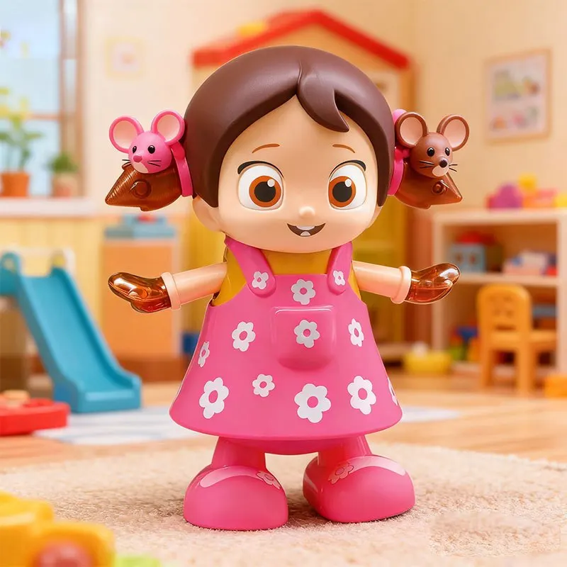 ダンシングガールアクションフィギュア：音楽と光、歌う/踊るロボット - 男の子、女の子、子供向けのクールで安いおもちゃ、クリスマスプレゼント