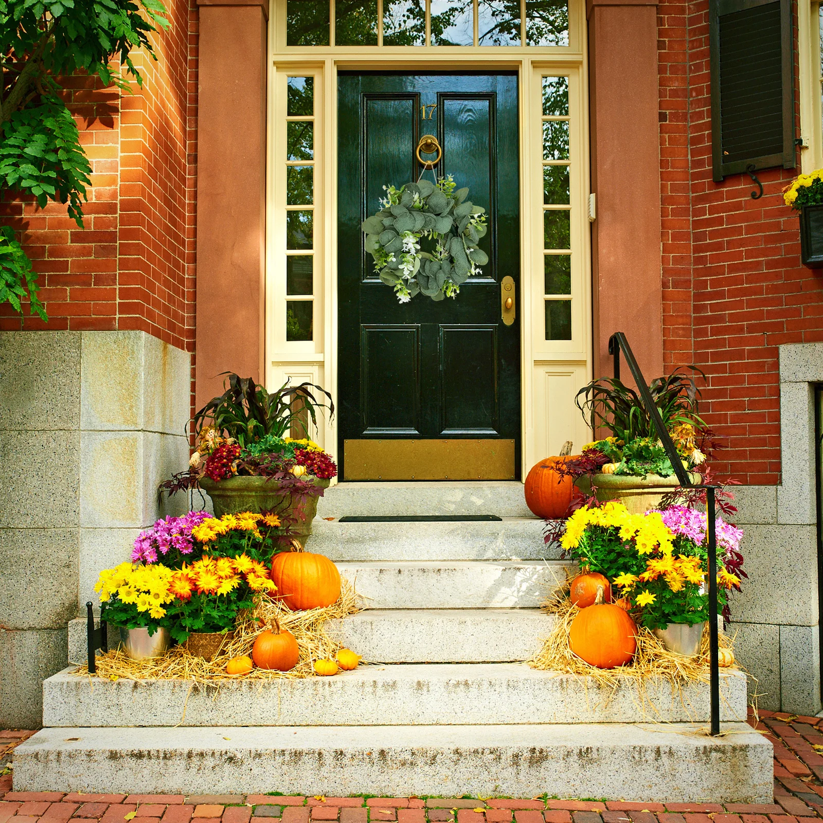 

Simulation Wreath for Front Door Beautiful Garland Hanging Decor Home Wall Festival Party Rustic Natural Style