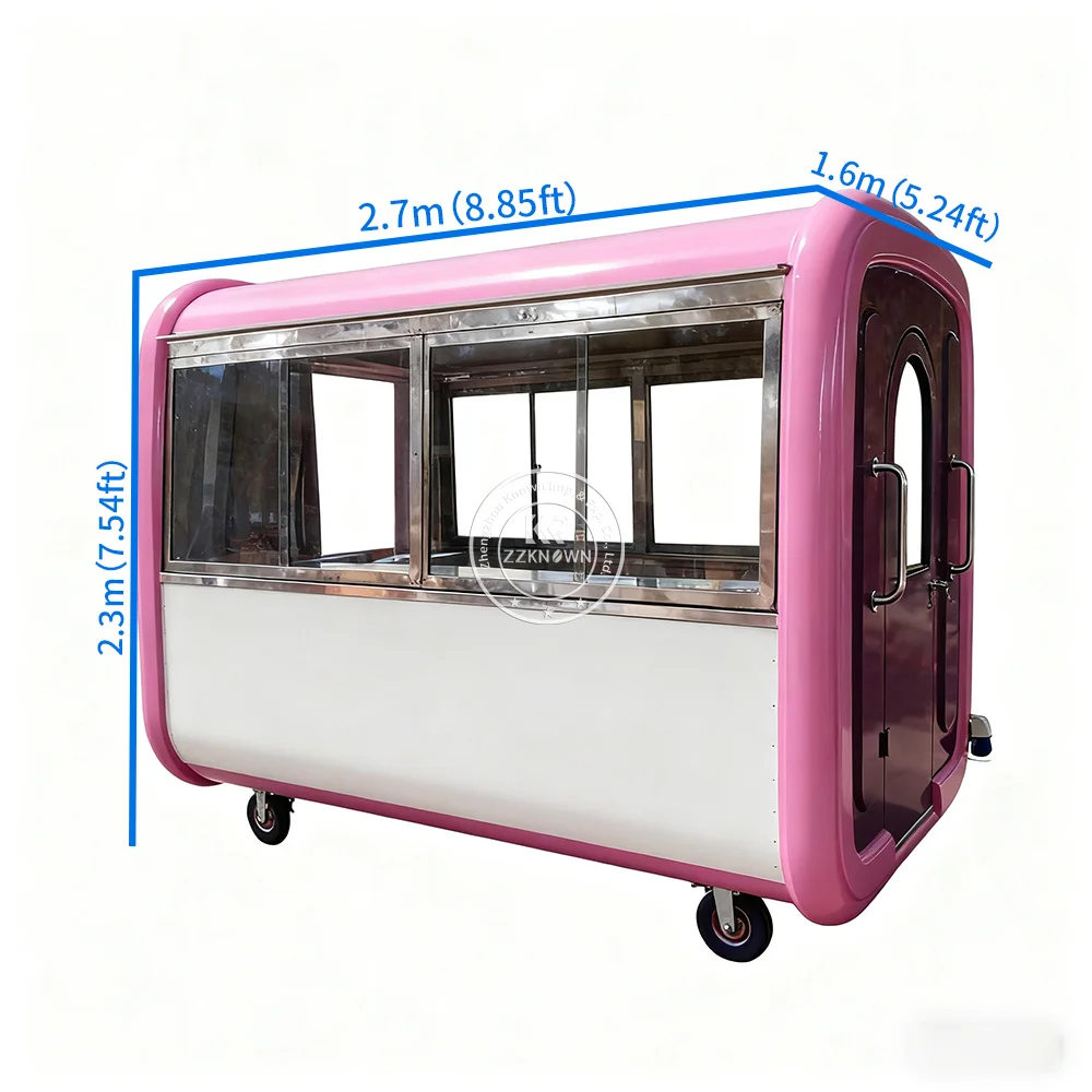 BBQ Burger Food Truck Pizza Burger Van Catering Trailer Custom Hot Dog Concession Trailers Remorque Foodtruck For Sale