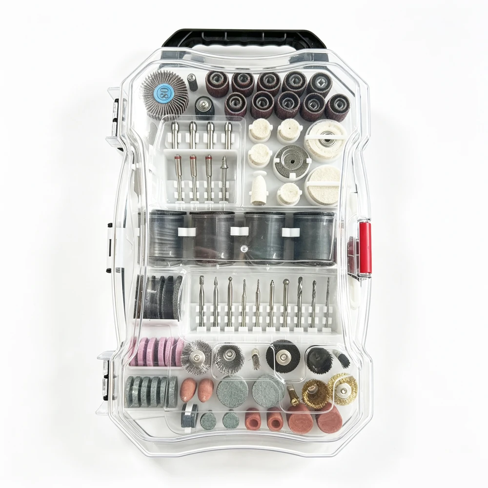 208PCS Abrasive Rotary Tool Accessories Set Electric Mini Drill Bit Kit Sanding Polishing Cutting Engraving Heads for Dremel DIY