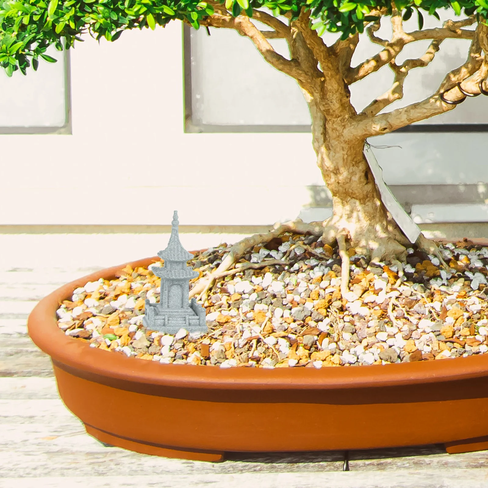 

3Pcs Pavilion Shape Landscape Ornament Realistic Mini Garden Decor for Moss Succulent Bonsai Micro Landscape Desktop Decor