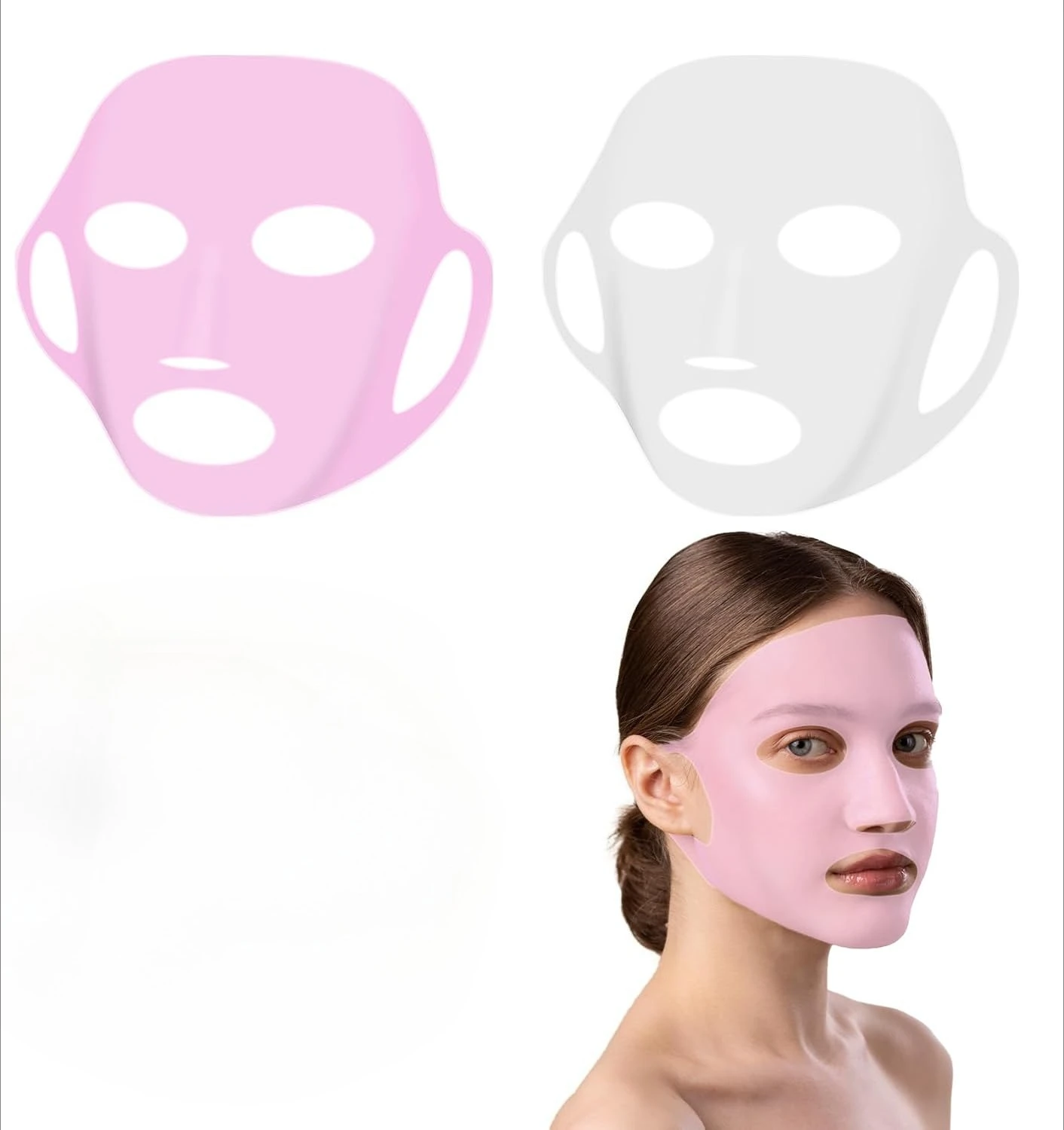 

Silicone Facemask Holder Reusable Silicone Face Mask Holder for Sheet Masks Wet Locking Avoid Evaporation Skincare Beauty Tool