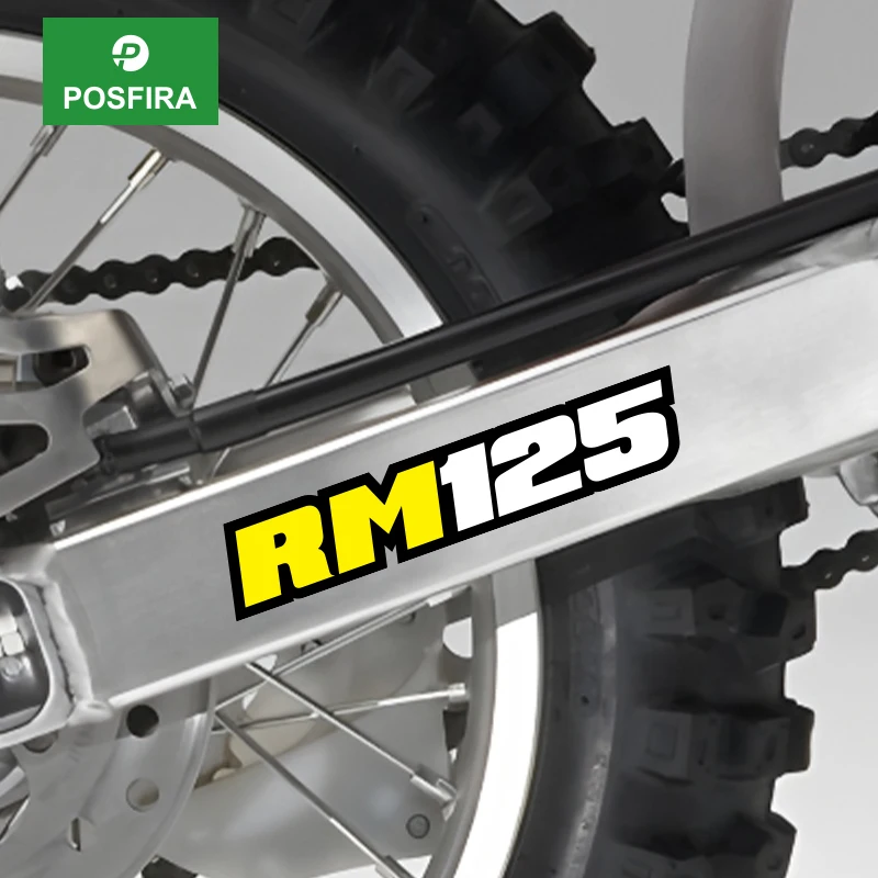 POSFIRA Motorcycle Swingarm Sticker Vinyl Decals for Suzuki RM125 RM 125 2002-2007 Motorbike Swing Arm Decoration Accessories