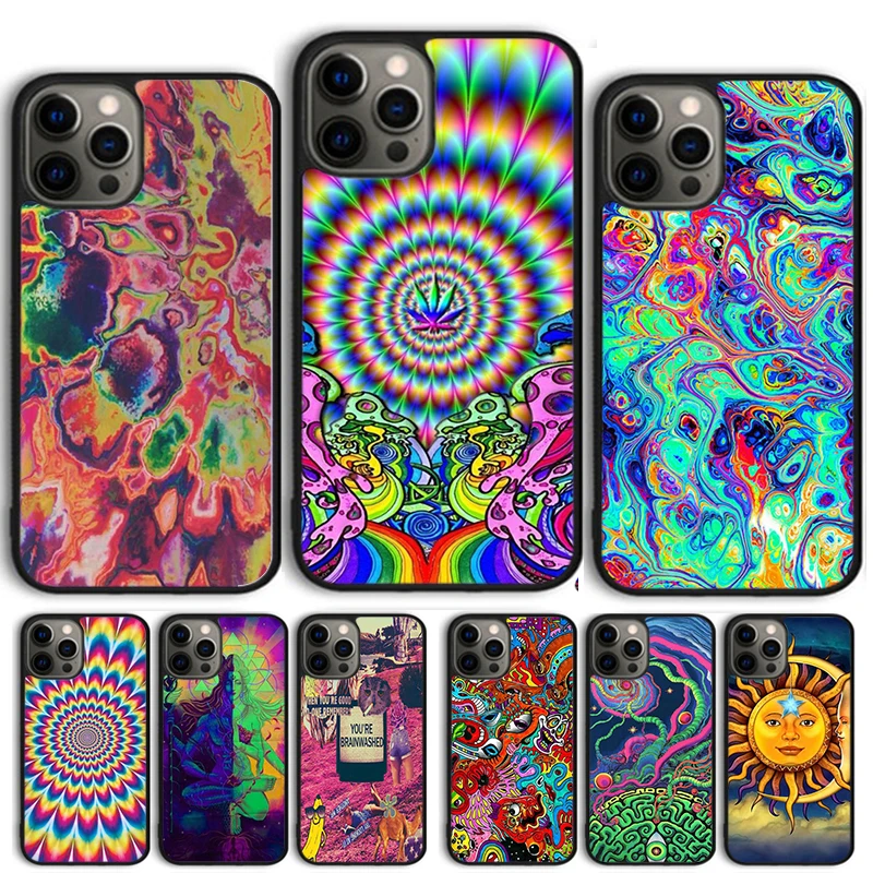 الهبي تريبي مخدر رسالة مجردة جراب هاتف آيفون 17 الهواء 16 15 14 13 12 11 برو ماكس زائد غطاء مقاوم للصدمات