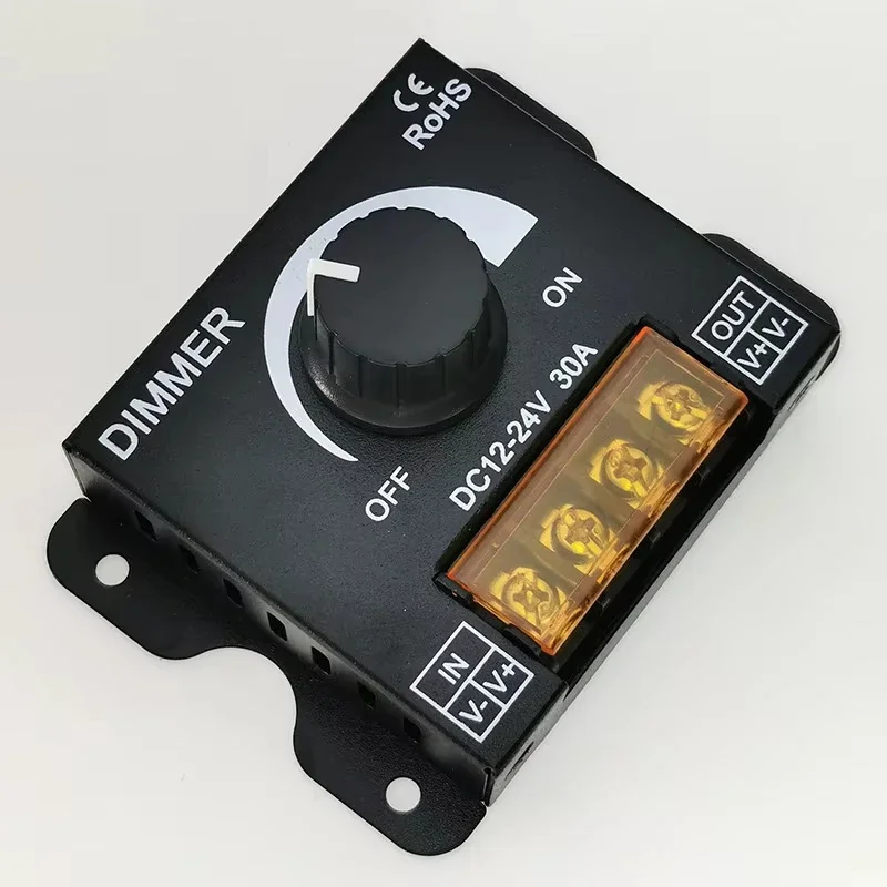 

DC 12V 24V LED Dimmer Switch 30A 360W Voltage Regulator Adjustable Controller For LED Strip Light Lamp LED Dimming Dimmers