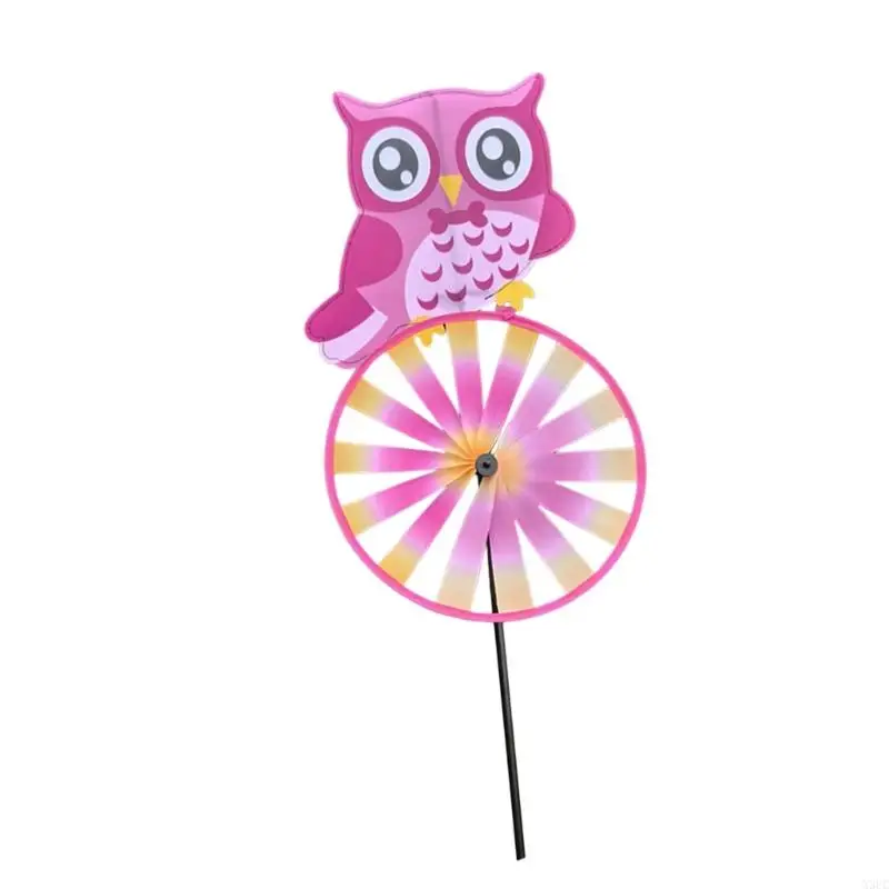 

Colorful Owl Animal Garden Spinner Decoration For Yard Lawn Or Backyard Display X3UC