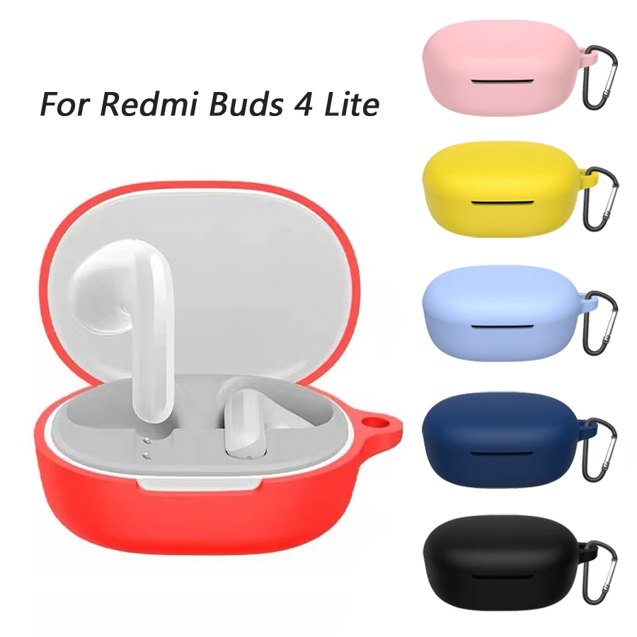 Silicone Case For Redmi Buds 4 Lite Wireless Earphone Earbuds Protective Shell Cover For Xiaomi Redmi Buds 4 Lite Case Funda