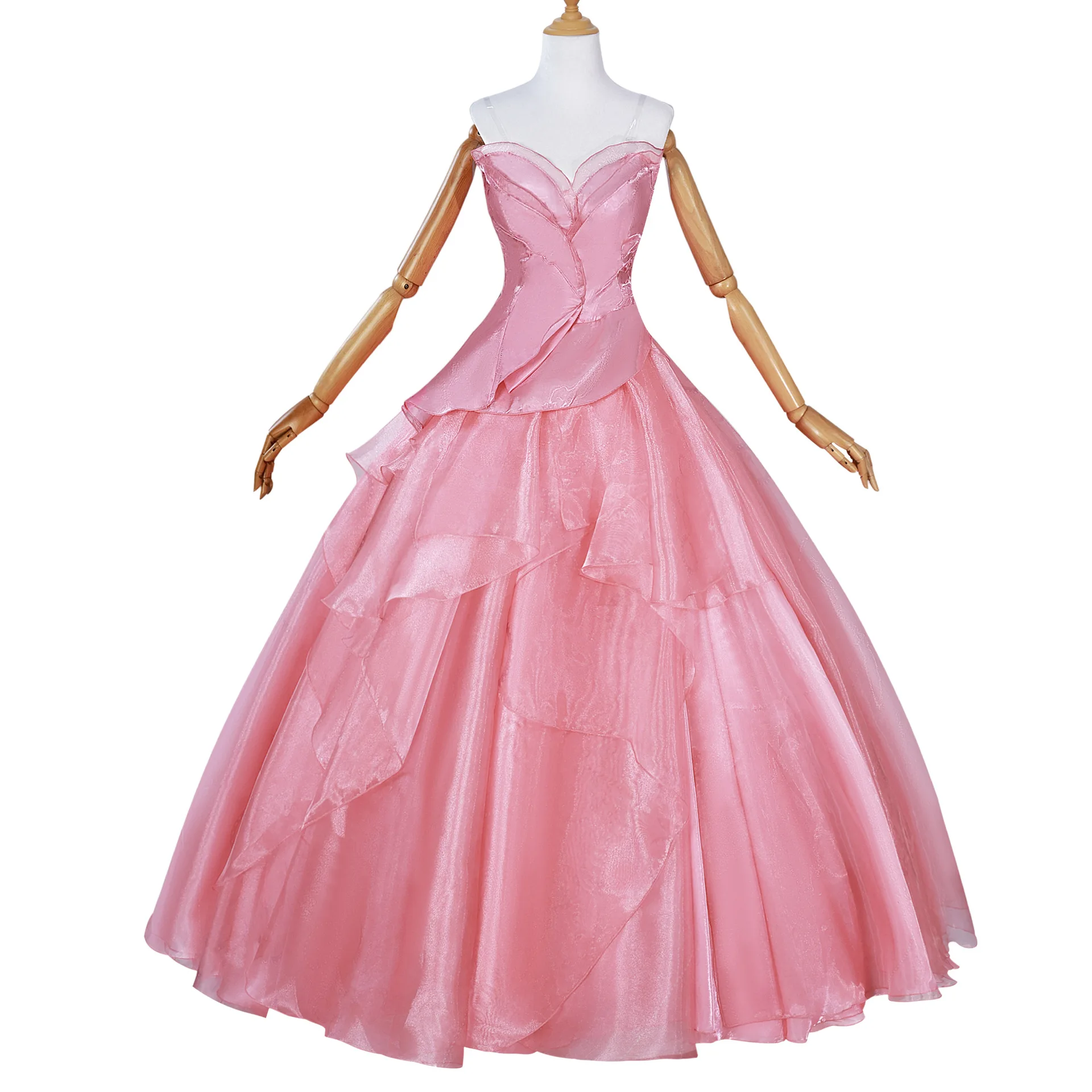 Malvado glinda elphaba cosplay traje glinna rosa vestido de princesa traje de bruxa para mulher menina festa cosplay conjunto completo