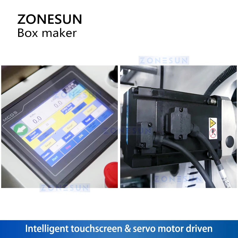Zonesun ZS-HBM800 Carton Erecting Forming Machine Burger Box Making Machine Clamshell Carton Making Machine