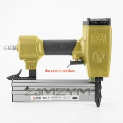 Pneumatic Brad Nailer Portable Trim and Interior Molding Work, Straight Brad Gun, 100pcs Nail Capacity, 5-8Kg/cm2 Compression