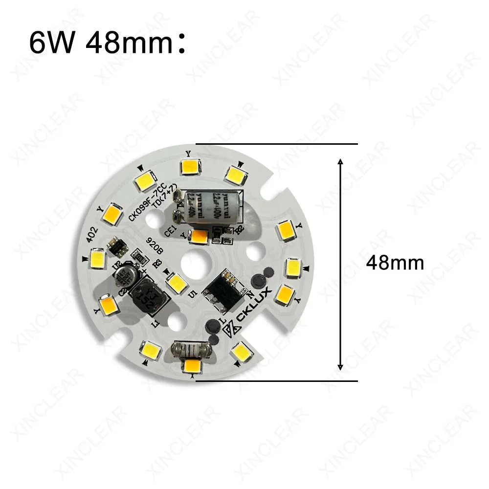 10pcs AC220V LED Module 6W 10W 15W Downlight PCB Aluminum plate White Warm SMD2835 Smart IC Driver For DIY Light Bulb Tube