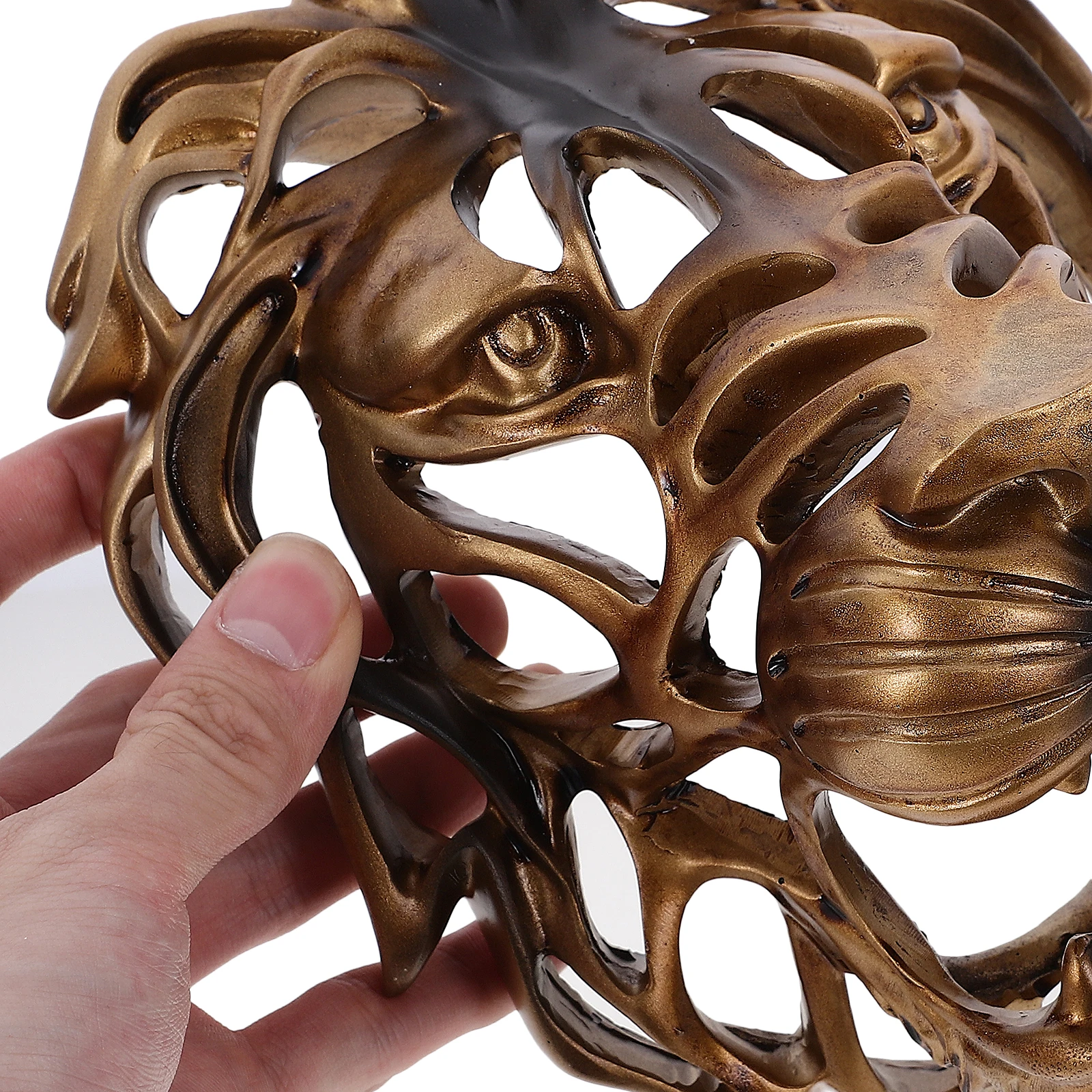 

Lion Head Wall Decor Golden Resin Sculpture Luxury Animal Statue Home Office Bedroom Living Room nament Mini Model