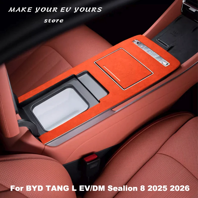 

For BYD TANG L EV/DM Sealion 8 2025 2026 Center Console Panel Suede Sticker Alcantara Car Accessories