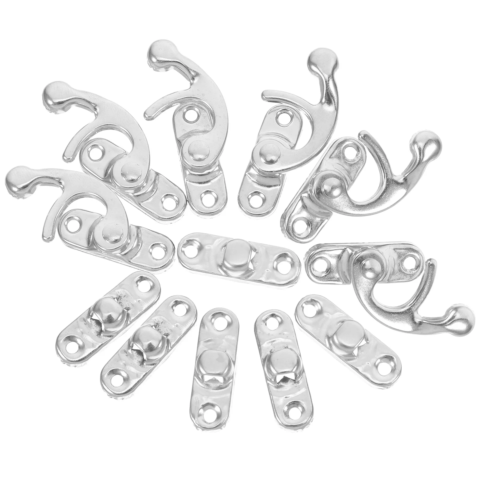 

6 PCS Camera Cabinet Latch Metal and Lock Clasp Buckle Hasp Copper Bronze