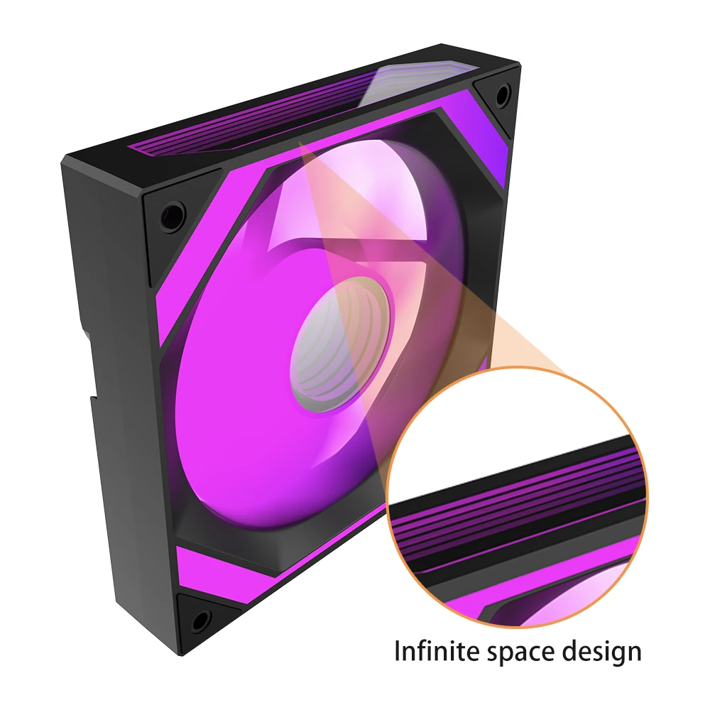 Aigo AIR12 kipas casing komputer ventoinha PC 120mm kipas rgb 4pin PWM kipas pendingin CPU 3pin5v ruang tak terbatas argb 12cm ventilador