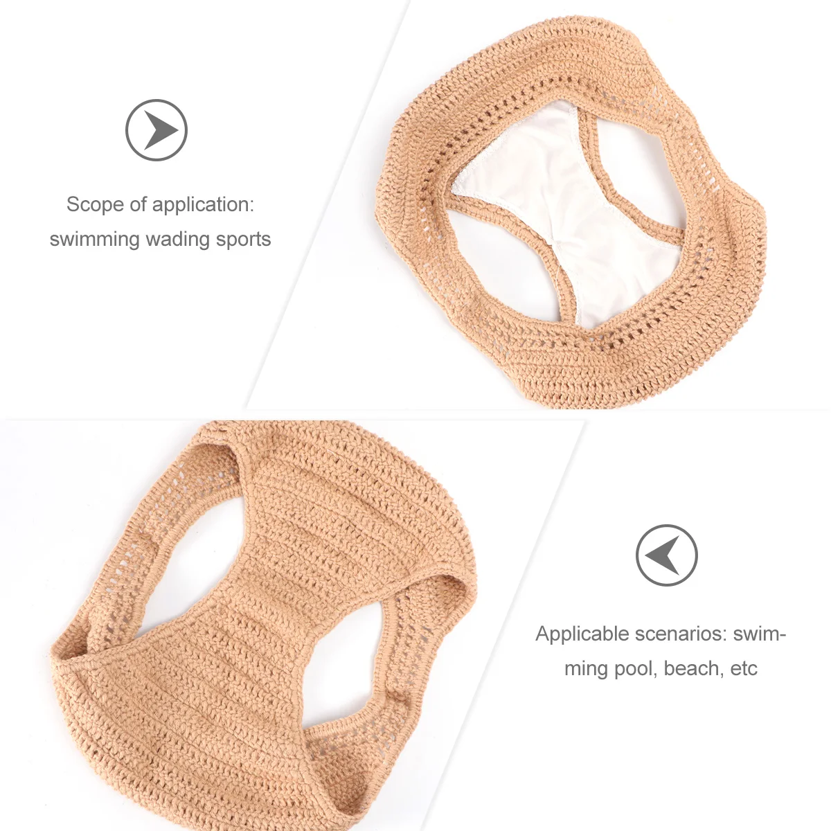 

Shorts for Women Knitted Girl Summer Briefs Beach Underwear Khaki Bikini Underpants Seaside Miss