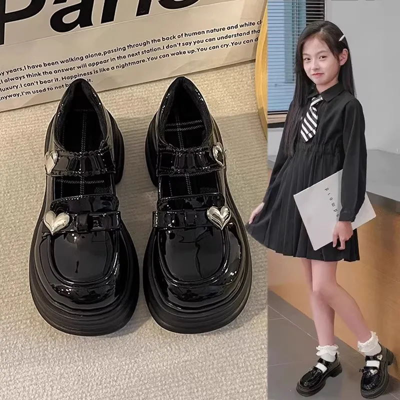 

Children Casual Shoes Fashion for Girls Princess Soft Bottom Comfortable 2026 Spring New Kids Leather Shoes Versatile Non-slip