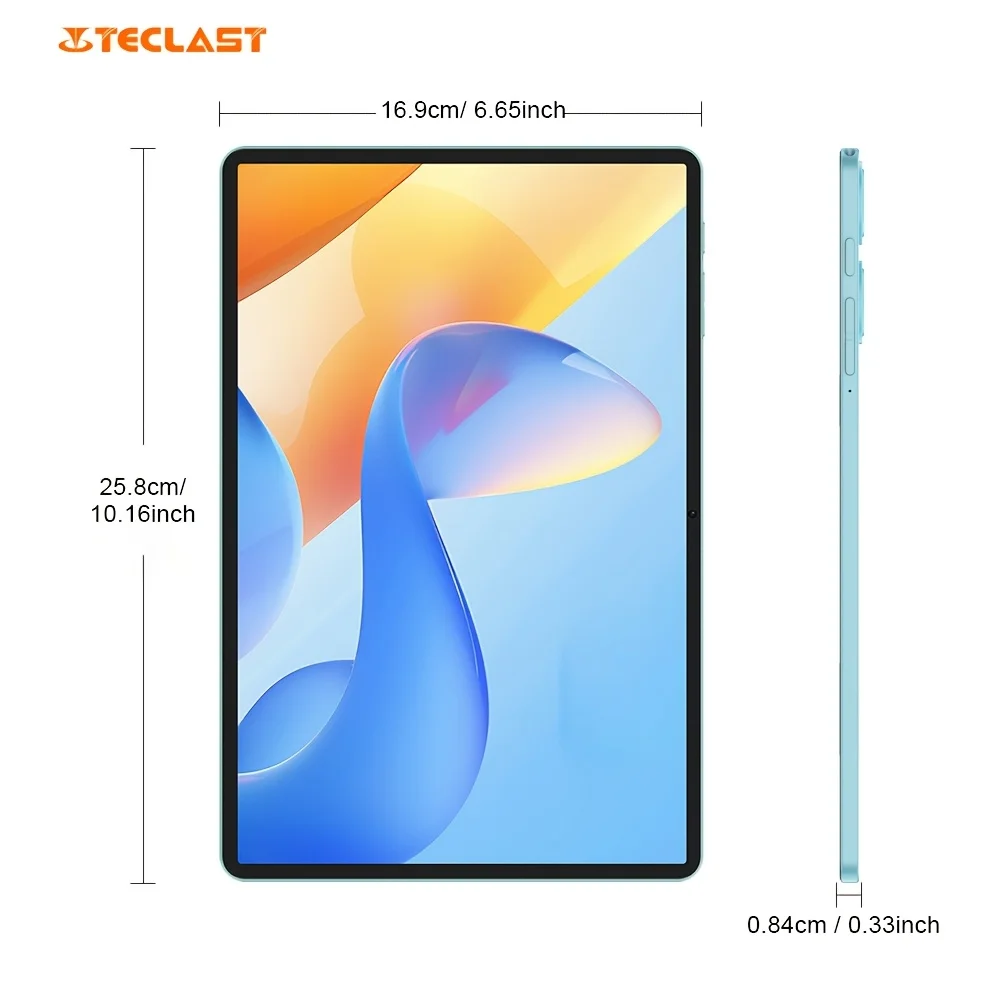 Tablette Teclast P50 11' Android 16 Max 12 Go (4 Go + 8 Go d'extension) RAM 128 Go ROM Processeur Octa-Core T7250 Wi-Fi double bande/BT5.0
