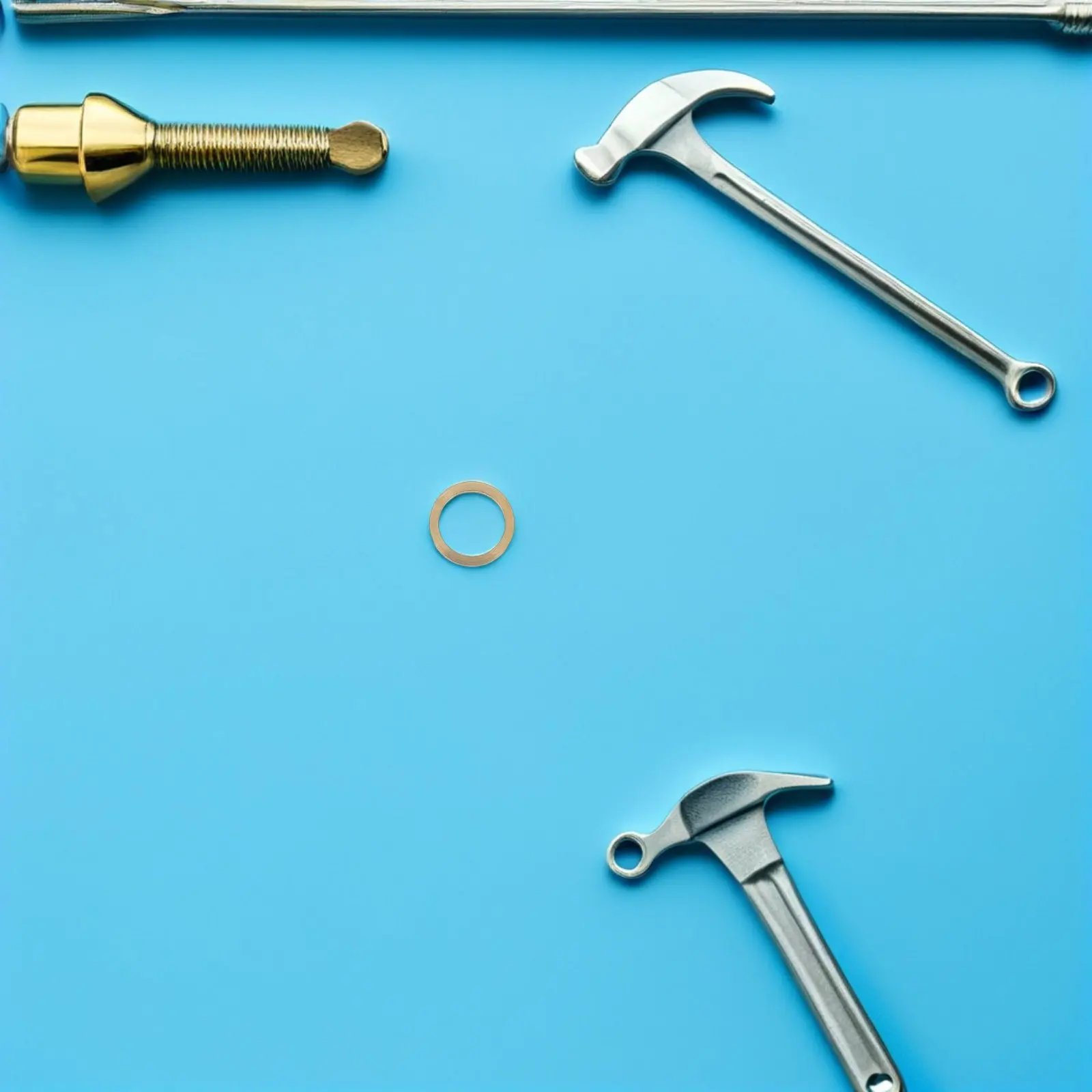 

10Pcs Copper Door Hinge Washers Flat Round Gaskets Heavy Duty Reinforcement Parts Waterproof Sealing Washers for Bathroom