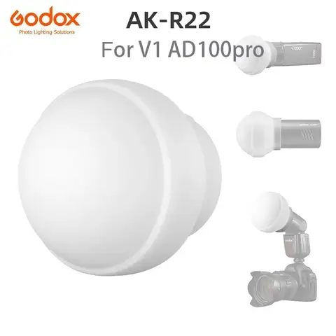 Godox AK-R22 Silicone Soft Light Ball V1 AD100PRO Flash Special Soft Light Box Camera Flash Small Portable Reflector