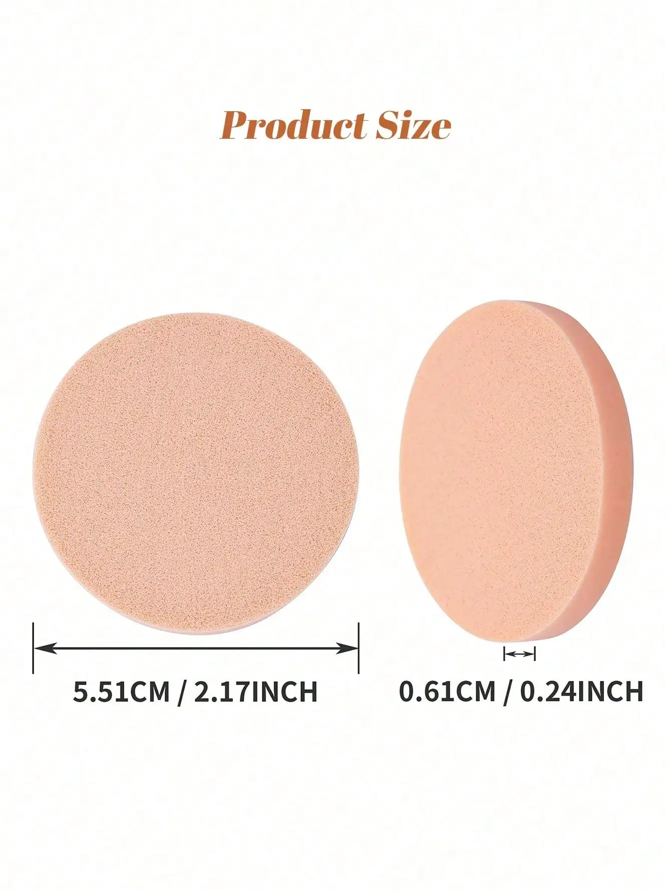 Professional Round Soft Portable Makeup Powder Puff, Cosmetic Sponge For Foundation, Beauty Tool