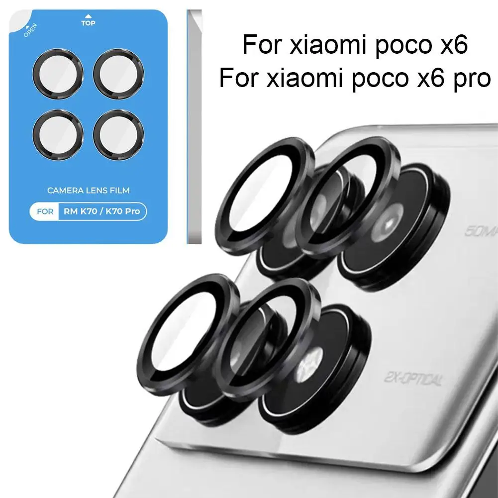 Vidrio Protector de lente de cámara para xiaomi Poco X6 Pro 5G, funda de lente de Metal, película protectora de lente de cámara Poco X 6 X6 5G
