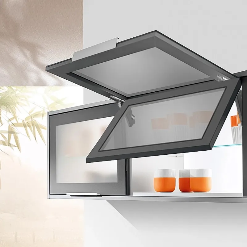 Hardware de suporte ajustável para abertura superior de armário e portas de vidro do guarda-roupa Função de acessórios de porta de madeira