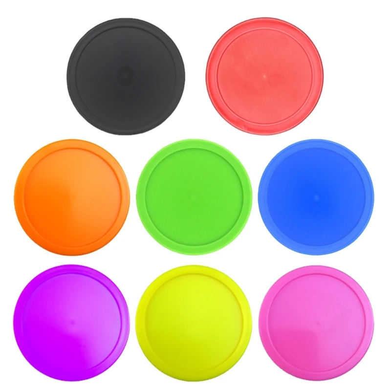 8Pcs 2.5inch Heavy Replacement Pucks Home Air Hockey Pucks Plastic Round Hockey Pucks for Playrooms Gamings Table