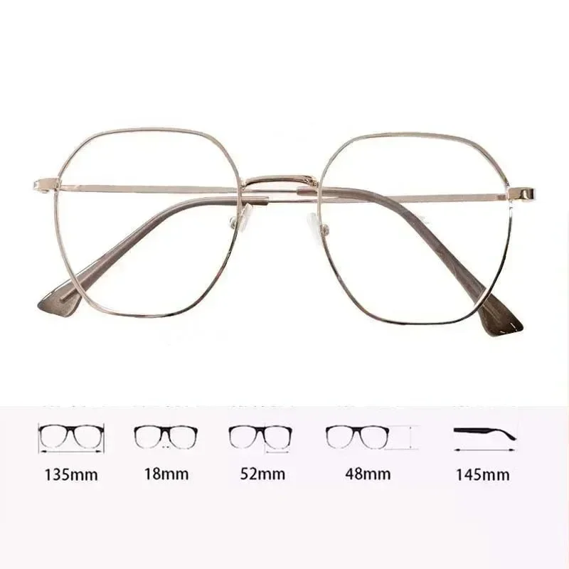 Gold Wire Large Frame Outdoor Smart Sunglasses Photochromic Myopia Glasses Women Men Minus Sight Eyeglasses Degree 0 To -4.0