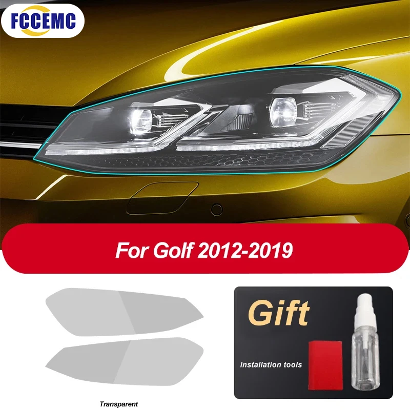 

Suitable For Volkswagen VW Golf 7 MK7 2012-2019 HD Car Headlight Tint Protective Film Tailight TPU Sticker Decor Film Accessorie