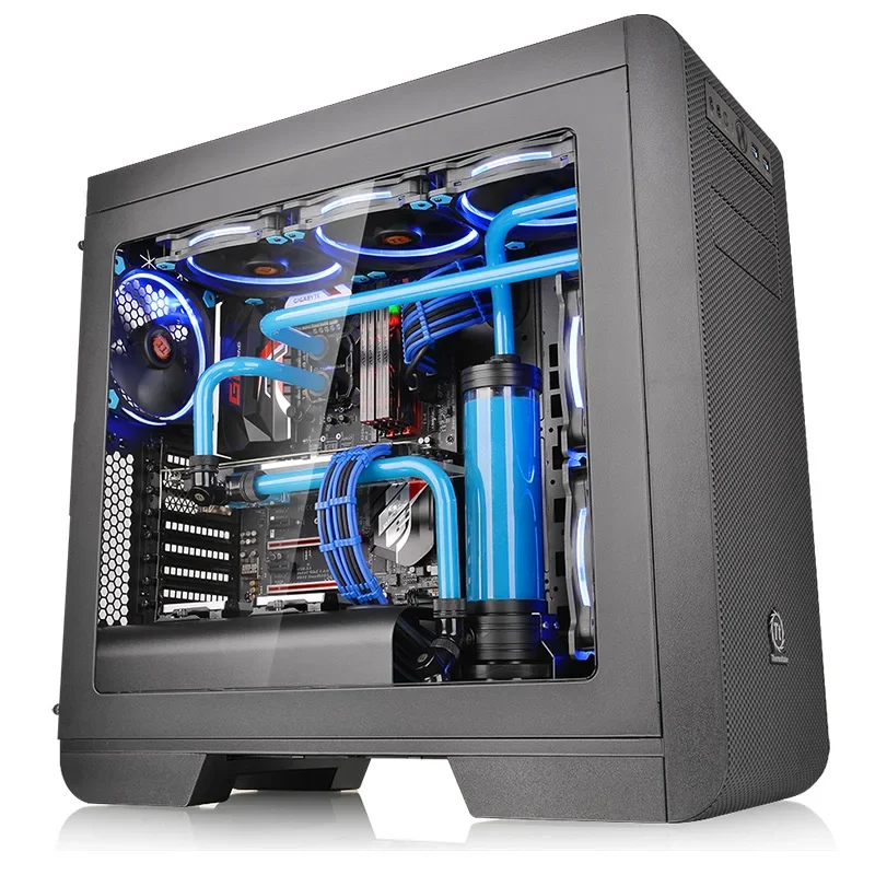Computer CPU radiator RGB fan thick water drain water cooling head
