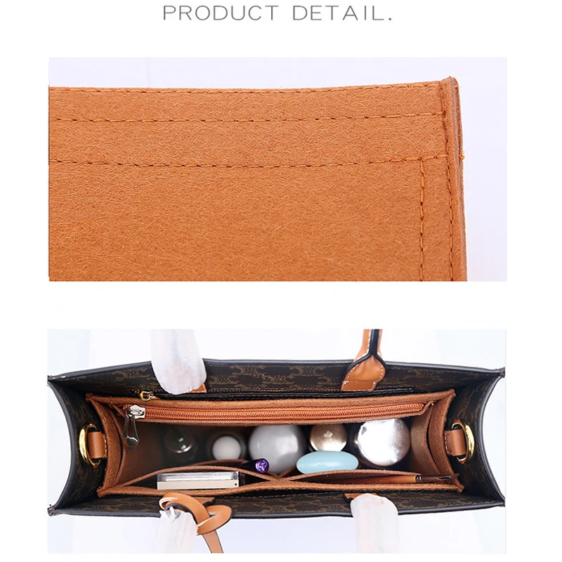 EverToner Multifunction Women Felt Insert Bag For CABAS Tote Makeup Cosmetic Bags Travel Inner Bag