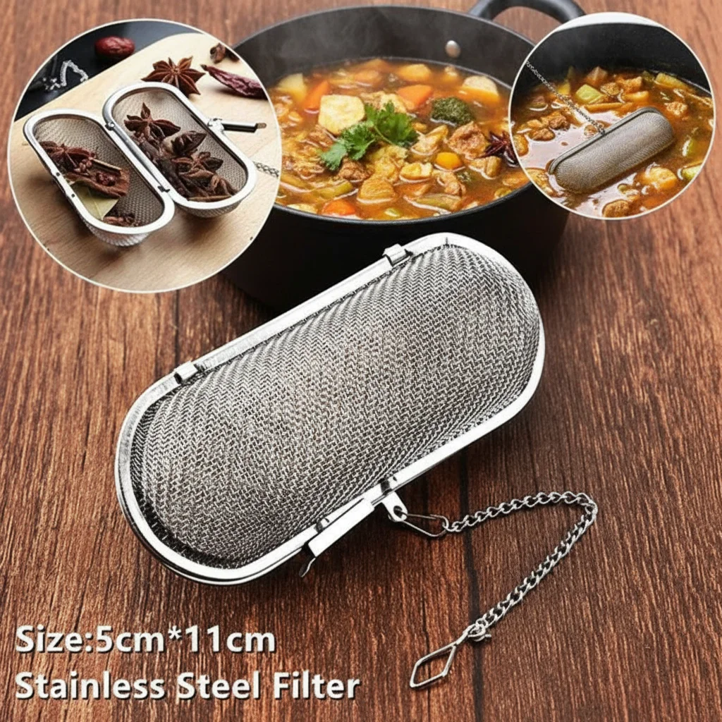 Infusor de té reutilizable de acero