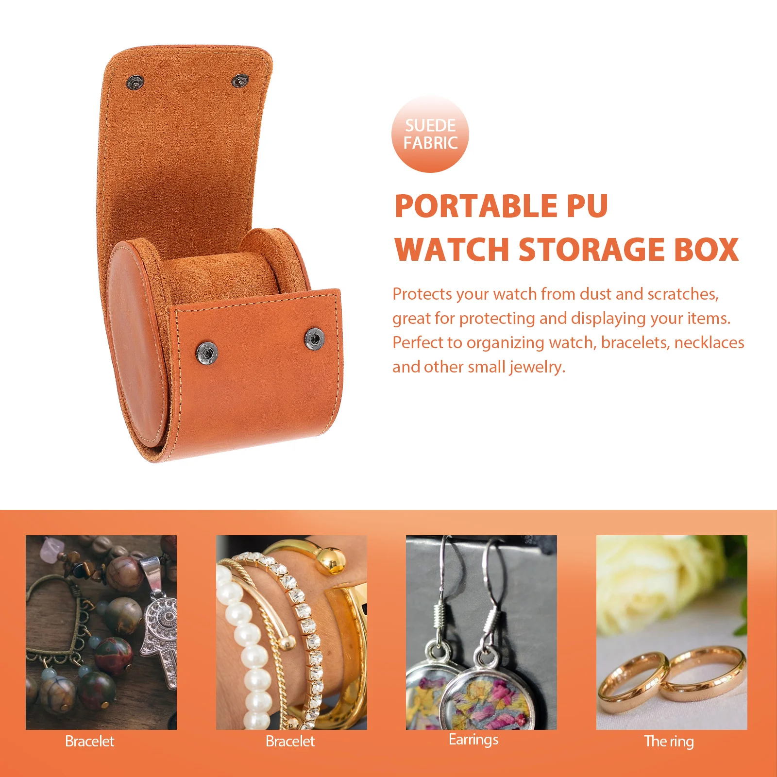 

Luxury Watch Box Dustproof Scratch Resistant Storage Organizer For Home Jewelry Shop Sturdy Pu Travel Case Holder Container