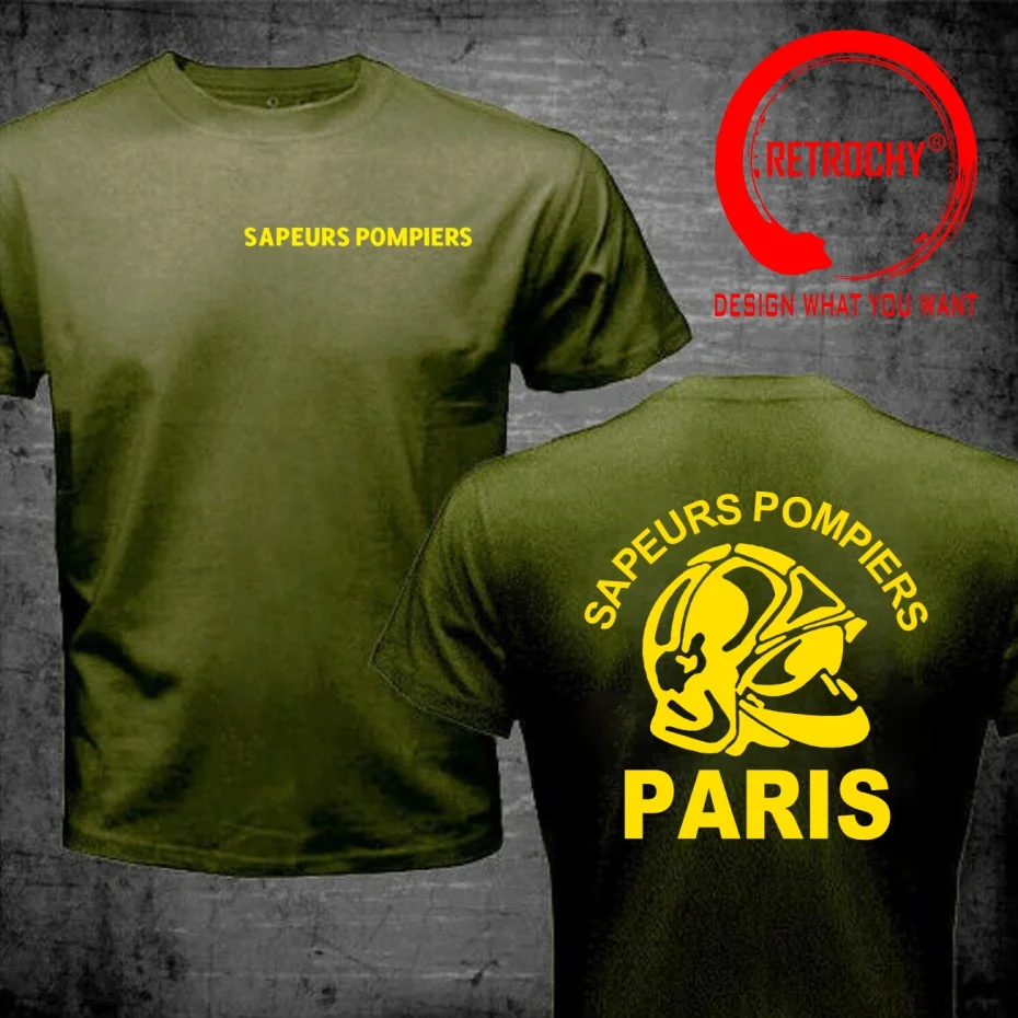 Sapeurs Pompiers Paris France Firefighter Fire Department Brigade T Shirt Men Fashion Trendy Casual Clothing Stylish Tops Tees