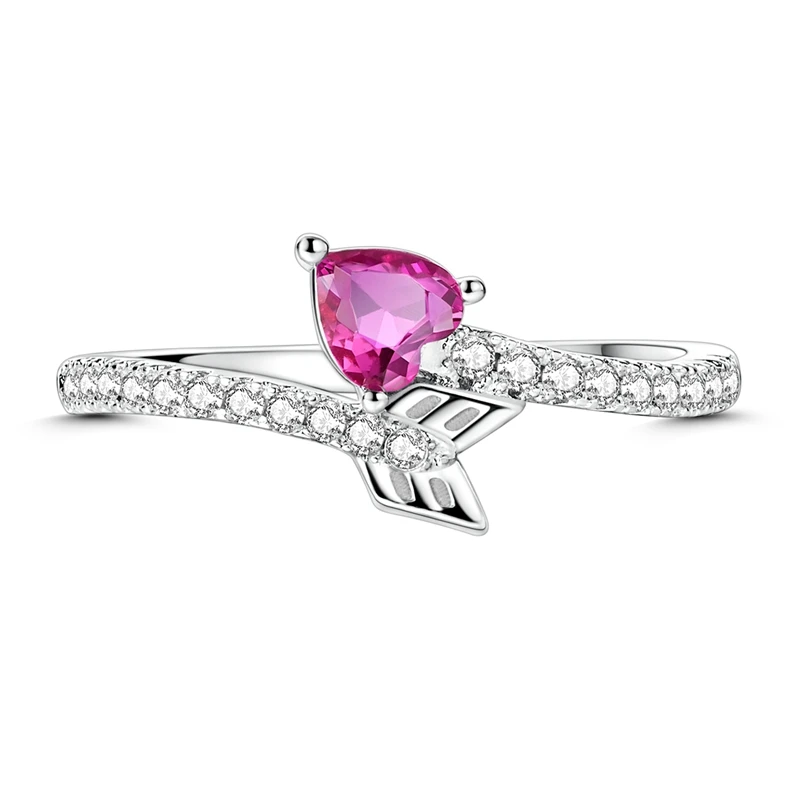 Original 925 Sterling Silver Sparkling Eros Arrow Rings For Women Girls Jewelry Birthday Anniversary Gifts
