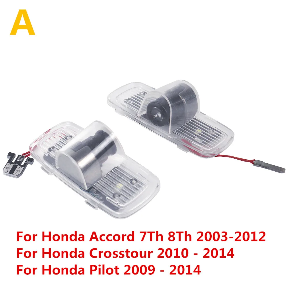 2X For Honda Accord 7Th 8Th 9Th 10Th Gen Pilot Odyssey CRZ CRZ CR-Z LED Car Interior Door Decoration Light Bulbs Accessories