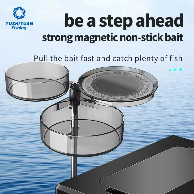 

YUZHIYUAN Fish Bowl Bait Plate 3in1 Bait Tray Basin Fish Food Box Bowl Strong Full Magnetic Lure Storage Box Fishing Accessories