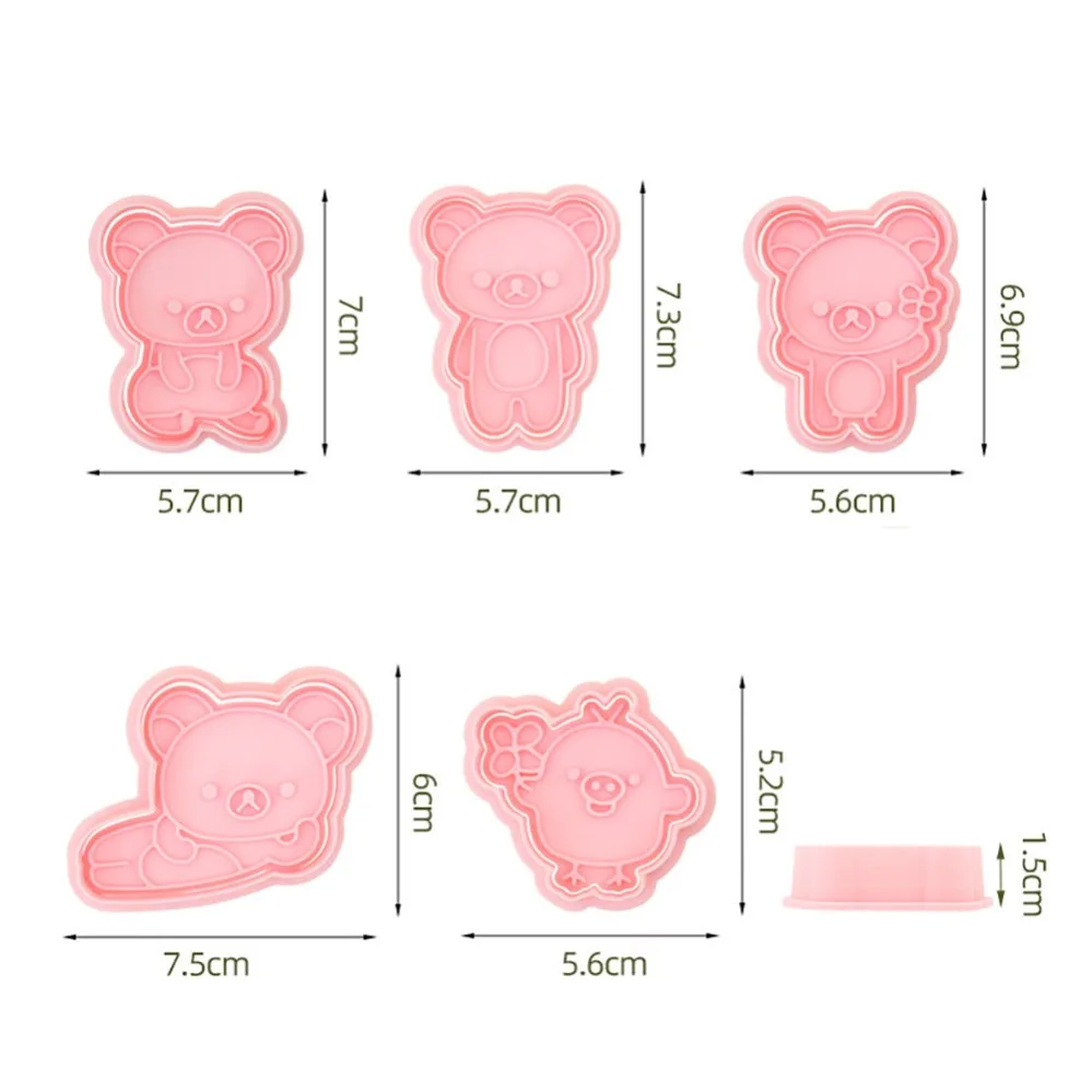 Cookie Cutters Cartoon Bear Biscuit Mold Stamp Kitchen Baking Pastry Bakeware Dessert Baking Supplies view 2