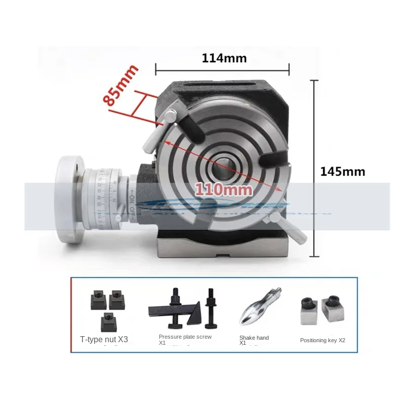 4-inch diameter 110mm vertical and horizontal milling machine horizontal vertical turntable high precision indexing plate