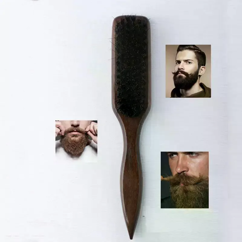 Brown Pointed-Tail Bristle Comb Unisex Smooth Anti-Static No Tangles No Hair Damage Home Use