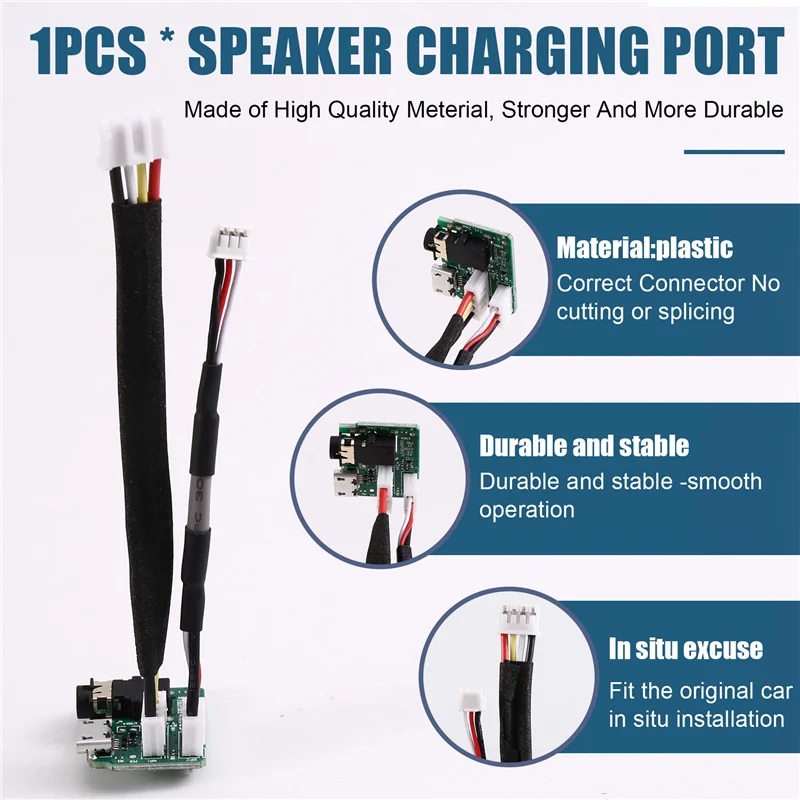 -A02R For  FLIPSE Bluetooth Speaker Connector Jack Charging Port Power Board Female Interface