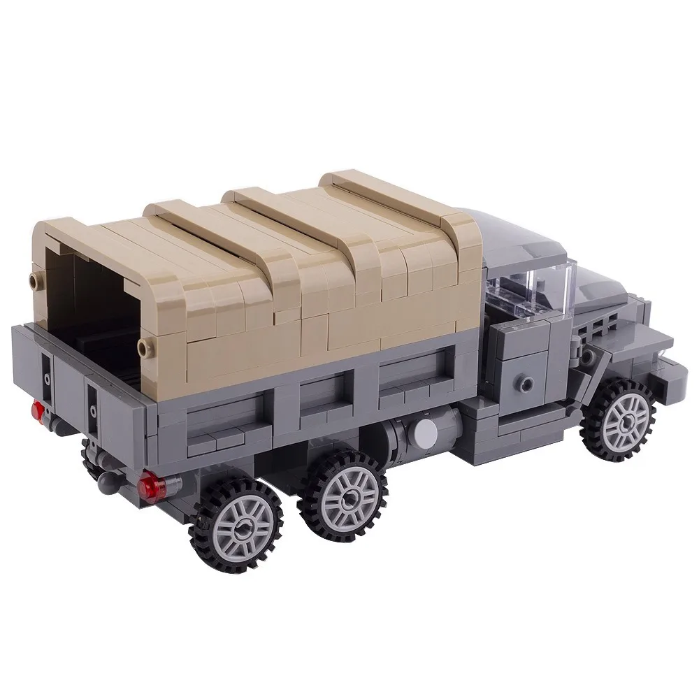 MOC WW2 German Military Tank Vehicle Armored Car Building Blocks Kit War Scene US Soldiers Carrier Bricks Toys Boys Gift