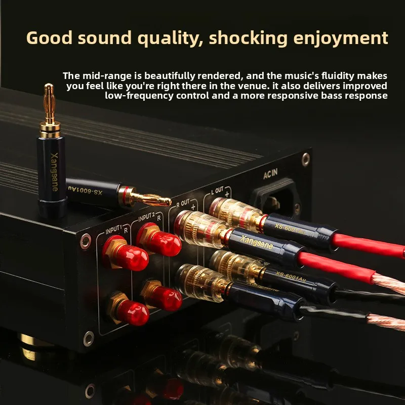 Xangsane/Elephant God, pure copper gold-plated HiFi audio banana head terminal, fever speaker cable plug accessories