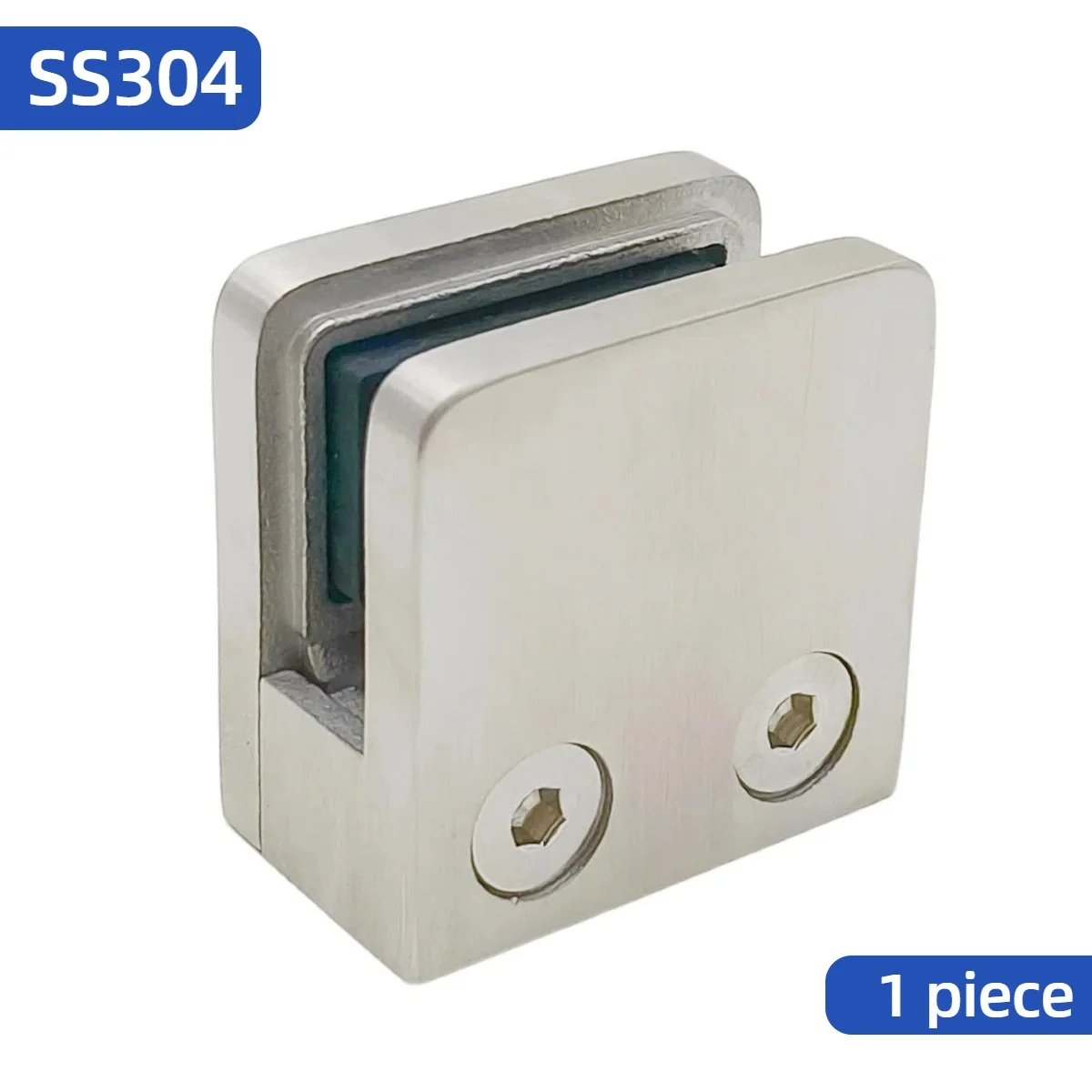 Stainless Steel 45x45mm Square Glass Clamps for 6mm and 8mm Glass for glass stair railing balustrade handrail fencing