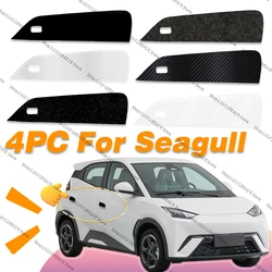 4PCS For BYD Seagull 2023 2024 Interior door Handle sticker Carbon Fiber Door Handle Cover Frame Sticker Sea gull